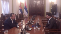 5 April 2022 National Assembly Speaker Ivica Dacic in meeting with paratriathlete Haji Lazar Filipovic